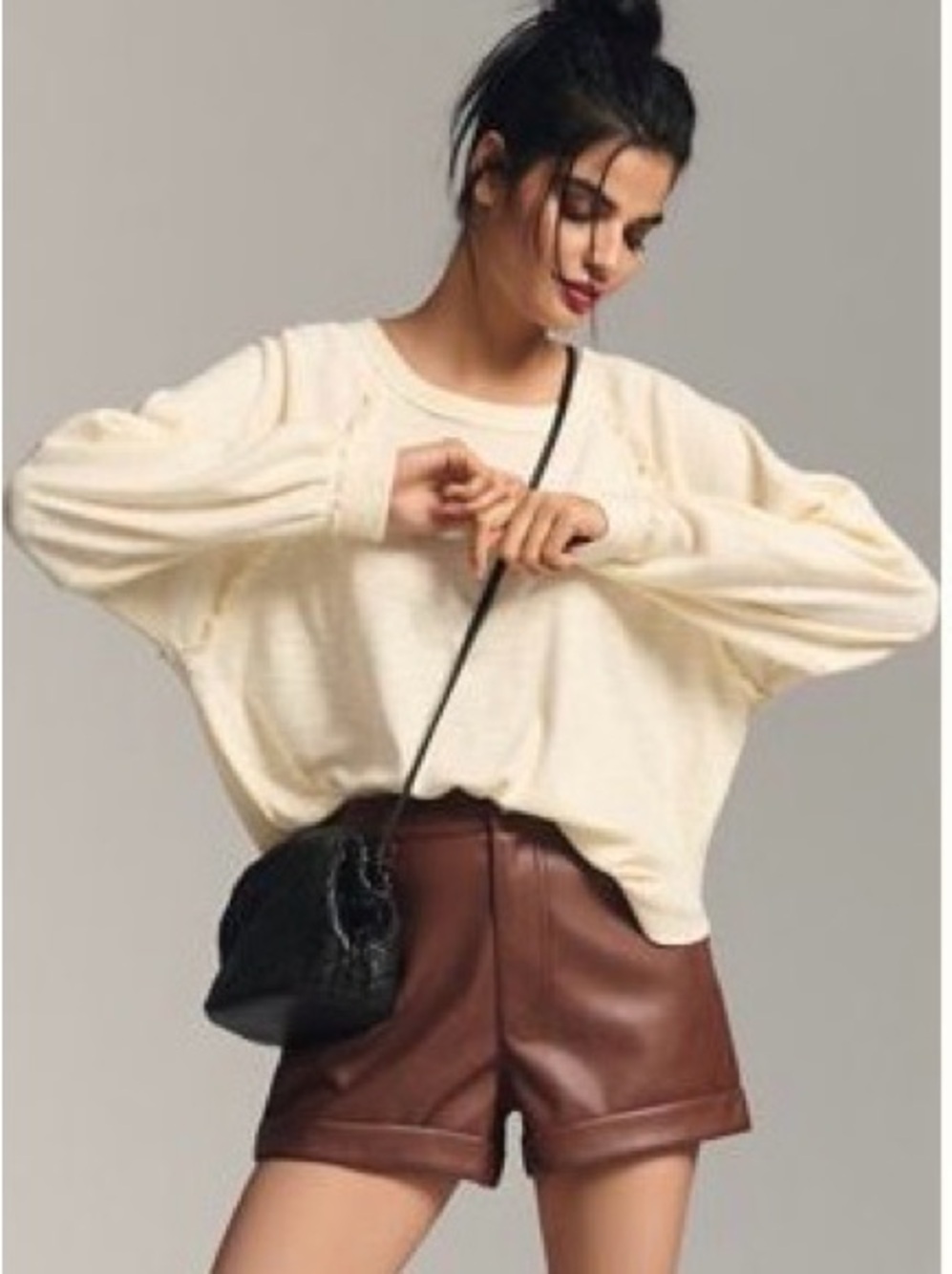 PILCRO Long-Sleeve Thermal Scoop Neck Top
